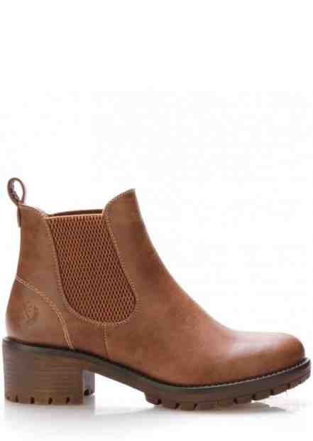 Hnědé boty na širokém podpatku Jane Klain Velikost: 37