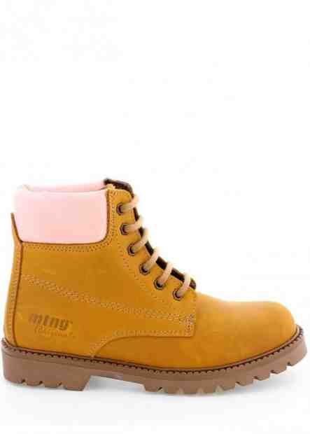 Boty farmářky z pravé kůže s růžovým lemem MTNG Velikost: 36