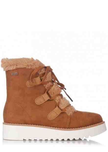 Hnědé zimní boty na nízkém klínku MTNG Velikost: 36