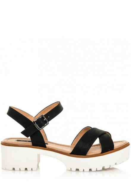 Černé sandály na rozdělené platformě MTNG Velikost: 36