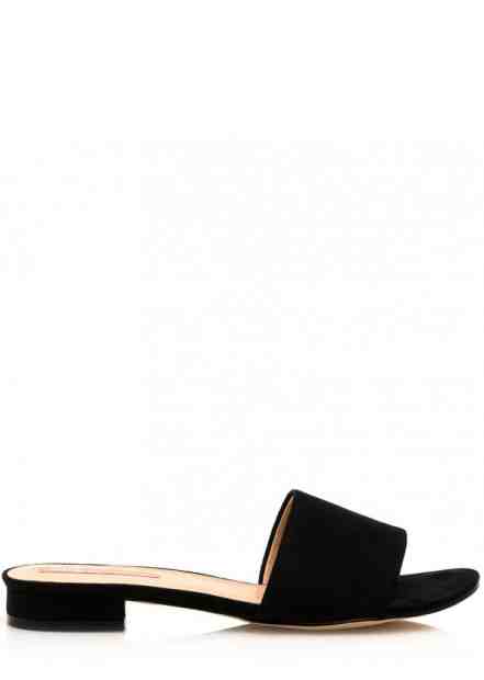 Černé pantofle na nízkém podpatku MTNG Velikost: 36