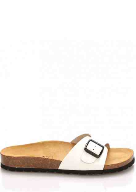 Bílé nízké kožené zdravotní pantofle EMMA Shoes Velikost: 36