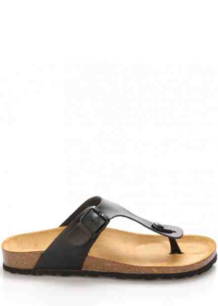 Černé kožené zdravotní pantofle EMMA Shoes Velikost: 36