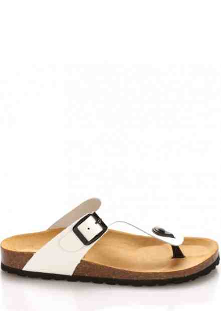 Bílé kožené zdravotní pantofle EMMA Shoes Velikost: 36