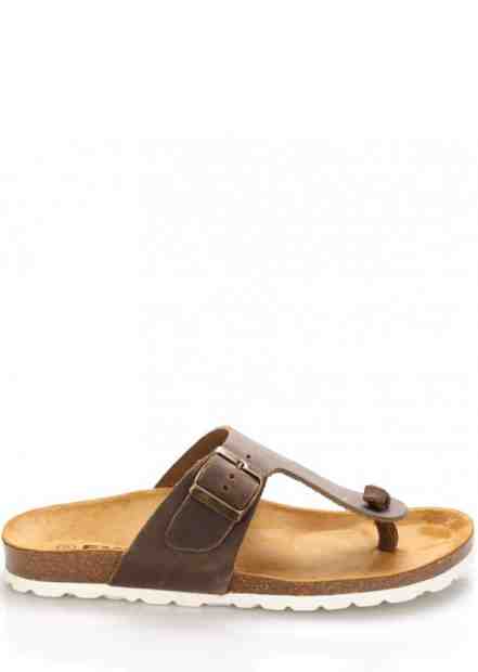 Hnědé kožené zdravotní pantofle EMMA Shoes Velikost: 36