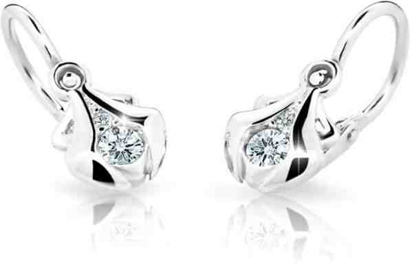 Cutie Jewellery Dětské náušnice z bílého zlata C2224-10-10-X-2 + 2 měsíce na vrácení zboží