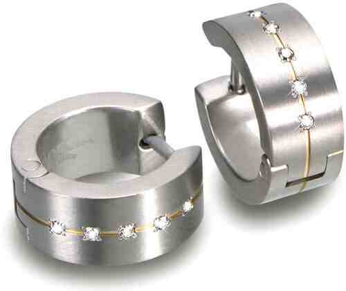 Boccia Titanium Titanové náušnice s diamanty 0503-11 + 2 měsíce na vrácení zboží