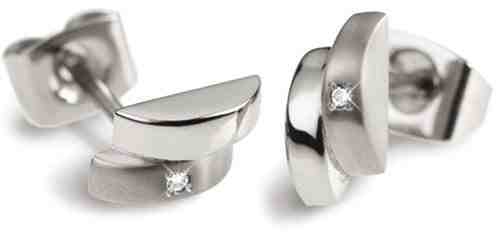 Boccia Titanium Moderní titanové náušnice s diamantem 0552-02 + 2 měsíce na vrácení zboží