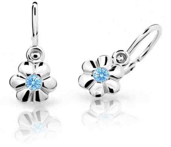 Cutie Jewellery Dětské náušnice z bílého zlata C1736-10-X-2 bílá + 2 měsíce na vrácení zboží