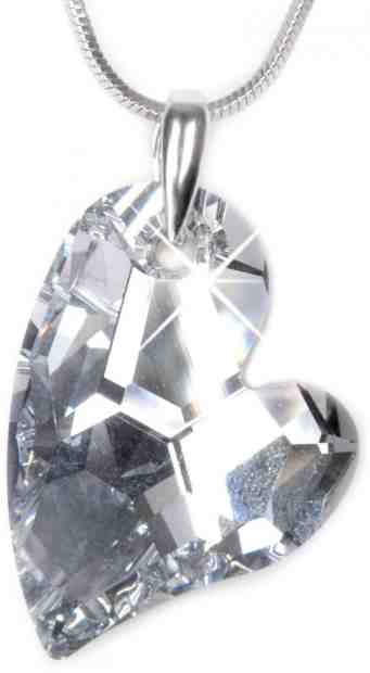 Troli Náhrdelník Heart D2Y 27 mm Crystal + 2 měsíce na vrácení zboží