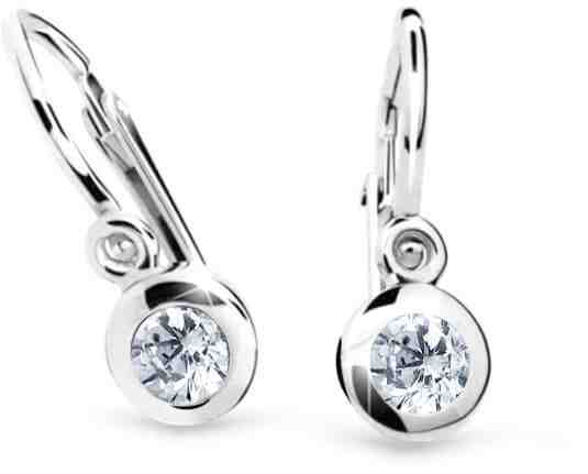 Cutie Jewellery Dětské náušnice z bílého zlata C1537-10-X-2 zelená + 2 měsíce na vrácení zboží