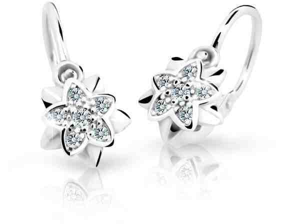 Cutie Jewellery Dětské náušnice z bílého zlata C2210-10-X-2 světle modrá + 2 měsíce na vrácení zboží