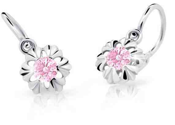 Cutie Jewellery Dětské náušnice z bílého zlata C2213-10-X-2 světle modrá + 2 měsíce na vrácení zboží