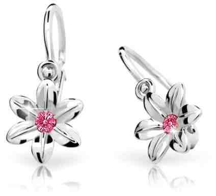 Cutie Jewellery Dětské náušnice z bílého zlata C1993-10-X-2 bílá + 2 měsíce na vrácení zboží