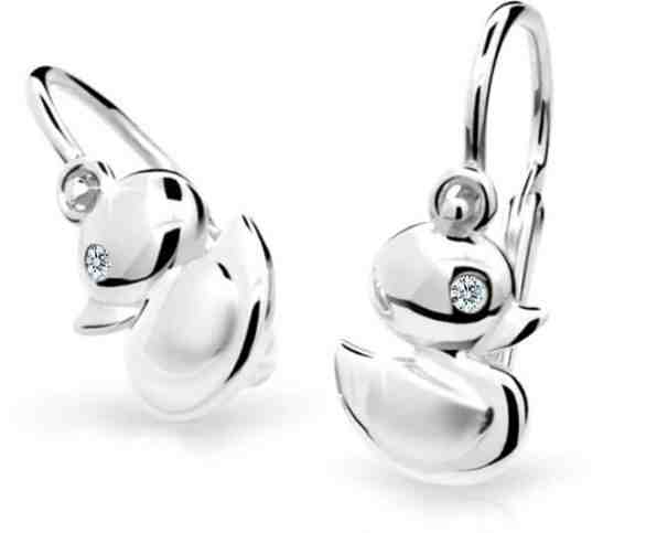 Cutie Jewellery Dětské náušnice z bílého zlata C1954-10-10-X-2 + 2 měsíce na vrácení zboží