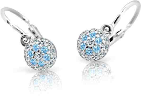 Cutie Jewellery Dětské náušnice z bílého zlata C2150-10-X-2 modrá + 2 měsíce na vrácení zboží