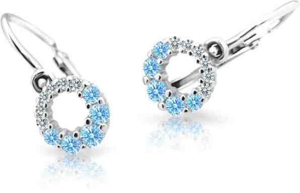 Cutie Jewellery Dětské náušnice z bílého zlata C2154-10-X-2 bílá + 2 měsíce na vrácení zboží