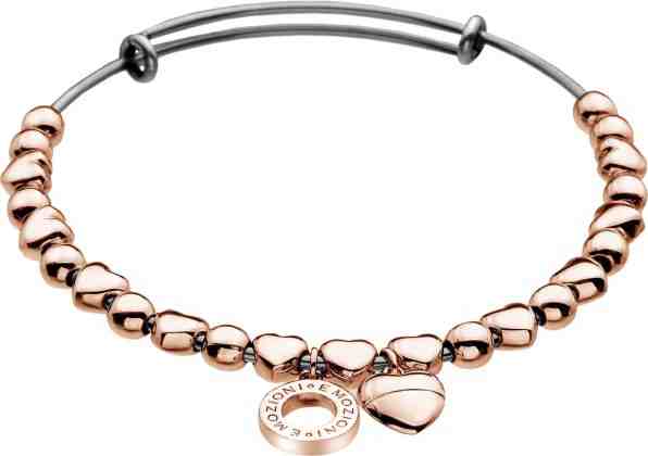 Hot Diamonds Ocelový náramek Emozioni Rose Gold Plate Heart DC095 + 2 měsíce na vrácení zboží