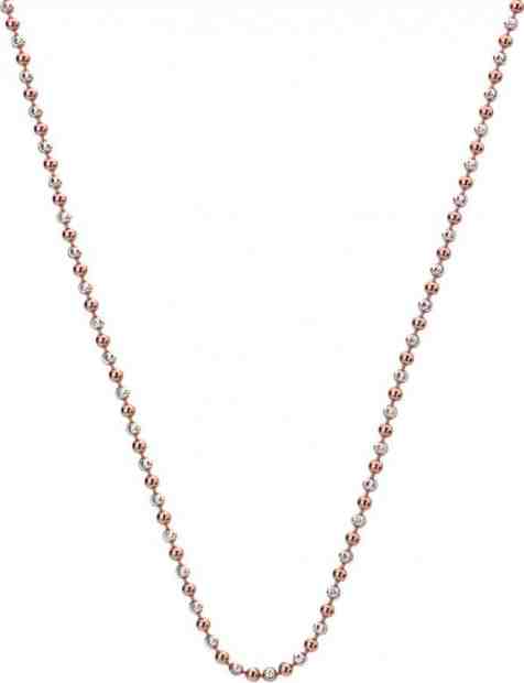 Hot Diamonds Stříbrný řetízek Emozioni Silver and Rose Gold Bead CH021 + 2 měsíce na vrácení zboží