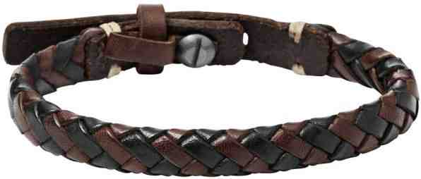 Fossil Kožený vintage náramek JA5932716 + 2 měsíce na vrácení zboží