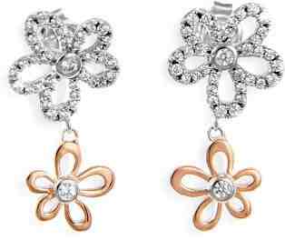 Modesi Náušnice J219CZ-R + 2 měsíce na vrácení zboží