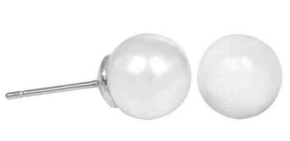 Troli Náušnice Pearl White - 8 mm + 2 měsíce na vrácení zboží