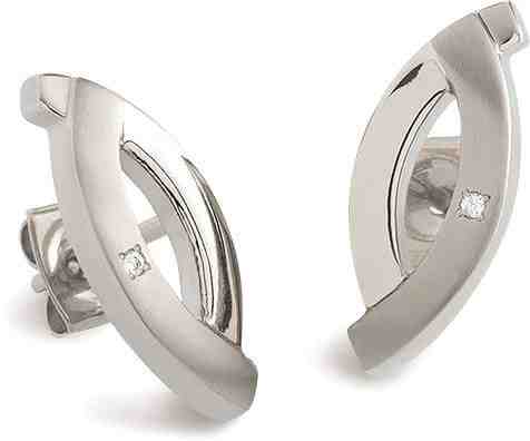Boccia Titanium Elegantní titanové náušnice s diamanty 0591-03 + 2 měsíce na vrácení zboží