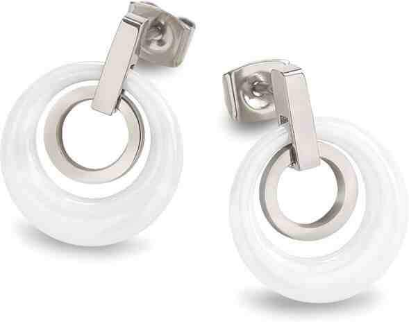 Boccia Titanium Titanové elegantní náušnice s keramikou 0588-01 + 2 měsíce na vrácení zboží
