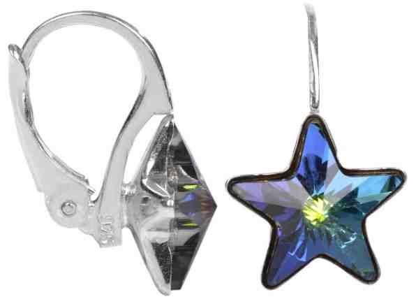 Troli Dívčí stříbrné náušnice Star 10 mm Vitrail Medium + 2 měsíce na vrácení zboží