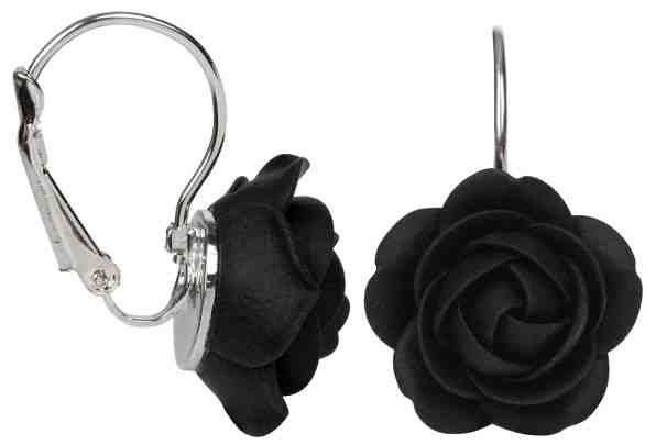 Troli Černé visací náušnice kytičky + 2 měsíce na vrácení zboží