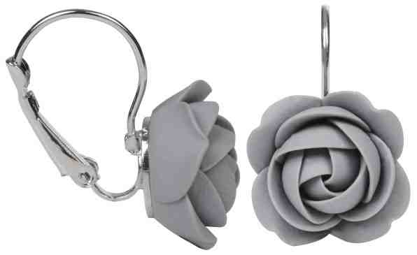 Troli Šedé visací náušnice kytičky + 2 měsíce na vrácení zboží