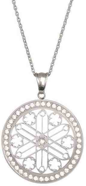 Preciosa Ocelový náhrdelník s krystaly Rosette 7238 00 + 2 měsíce na vrácení zboží