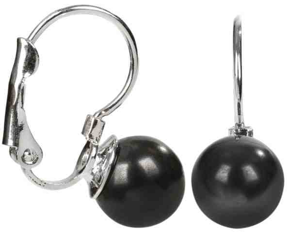 Troli Náušnice s klapkou Pearl Black + 2 měsíce na vrácení zboží