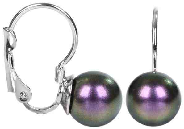 Troli Náušnice s klapkou Pearl Iridescent Purple + 2 měsíce na vrácení zboží