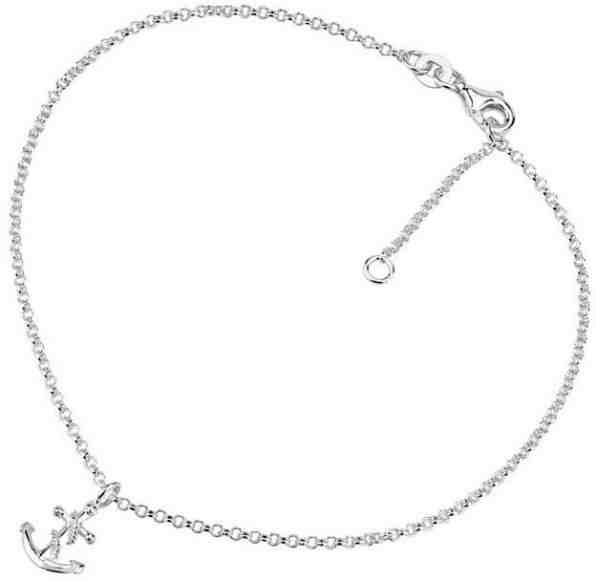 Silvego Stříbrný řetízek na nohu Vesper s kotvou ZTD26509 + 2 měsíce na vrácení zboží