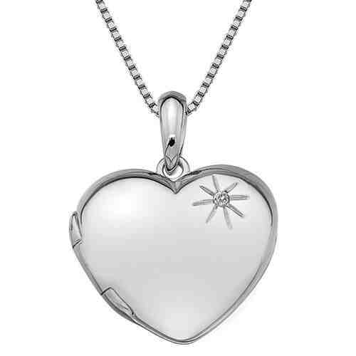 Hot Diamonds Stříbrný náhrdelník Hot Diamonds Memoirs Heart Locket DP495 (řetízek, přívěsek) + 2 měsíce na vrácení zboží