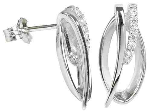 Silver Cat Stříbrné náušnice s krystaly SC162 + 2 měsíce na vrácení zboží