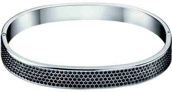 Calvin Klein Náramek s černými krystaly Hook KJ06BD0401 5,8 x 4,6 cm - S + 2 měsíce na vrácení zboží