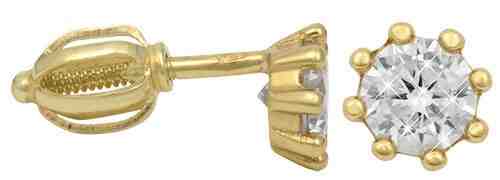 Brilio Zlaté náušnice se zirkony 236 001 00895 + 2 měsíce na vrácení zboží