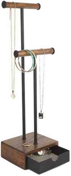 Umbra Stojan na šperky PILLAR ořech/černá 299269048/S + 2 měsíce na vrácení zboží