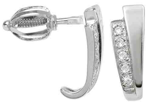 Brilio Náušnice z bílého zlata s krystaly 239 001 00575 07 + 2 měsíce na vrácení zboží