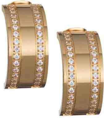 Preciosa Pozlacené náušnice Mia s čirými krystaly 7225Y00 + 2 měsíce na vrácení zboží