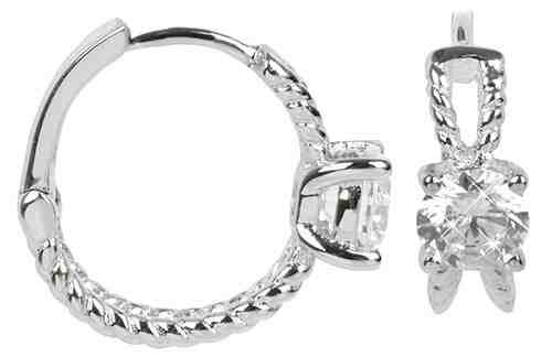 Silver Cat Stříbrné náušnice se zirkony SC182 + 2 měsíce na vrácení zboží