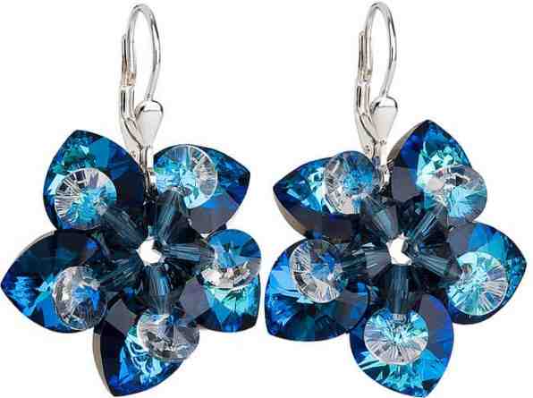 Evolution Group Náušnice květiny 31130.5 bermuda blue + 2 měsíce na vrácení zboží