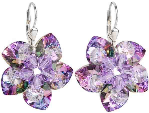 Evolution Group Náušnice květiny 31130.5 vitrail light + 2 měsíce na vrácení zboží
