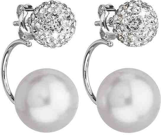 Evolution Group Dvojité náušnice 31179.1 krystal + 2 měsíce na vrácení zboží