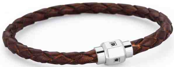 S`Agapõ Pletený kožený náramek Engine SEN13B + 2 měsíce na vrácení zboží