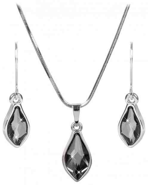 Troli Sada náušnic a náhrdelníku Flame Silver Night + 2 měsíce na vrácení zboží