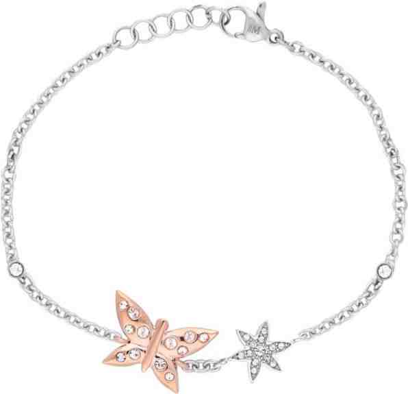 Morellato Ocelový bicolor náramek s motýlkem Natura SAHL05 + 2 měsíce na vrácení zboží