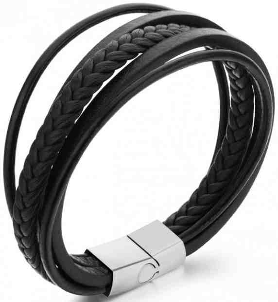 Troli Náramek z kožených pásků Leather + 2 měsíce na vrácení zboží